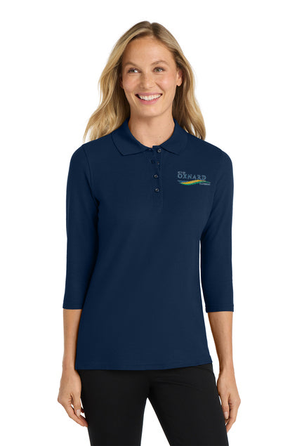 Port Authority® Women's Silk Touch™ 3/4-Sleeve Polo (L562)