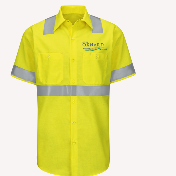 RedKap Men's Hi-Visibility Short Sleeve Ripstop Work Shirt -Type R, Class 2 (SY24-HV)