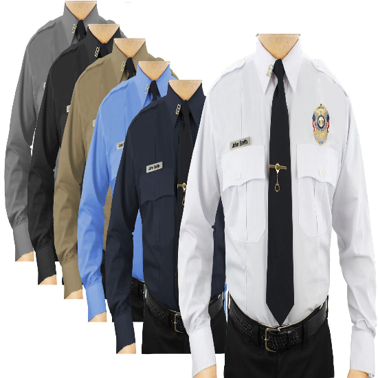 [LC04-XL-CUSTOMIZED] First Class Polycotton Long Sleeve Uniform Shirt