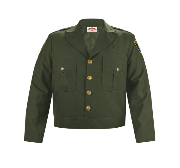 Sinatra Button Front Ike Jacket - Green