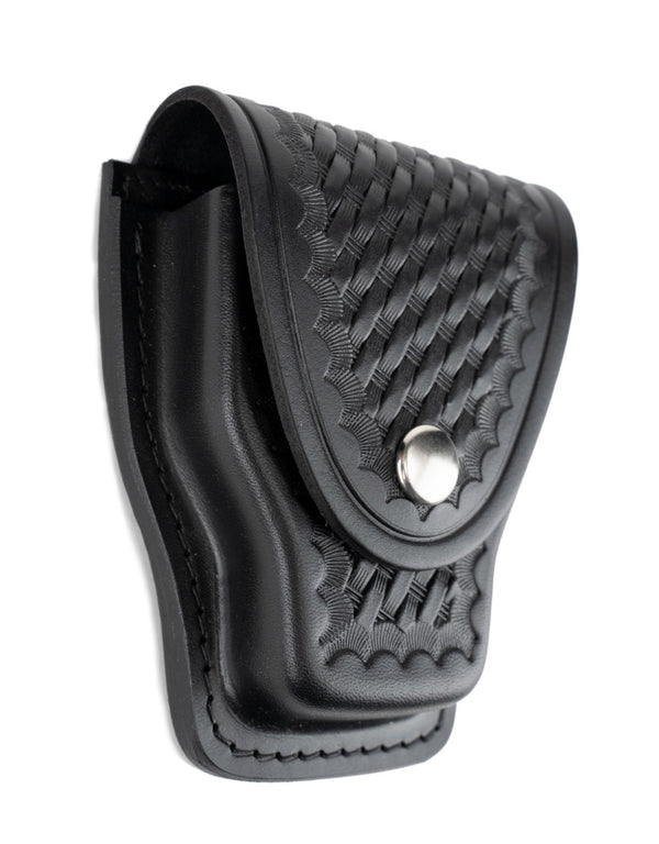 Basket Weave Leather Single Handcuff Case