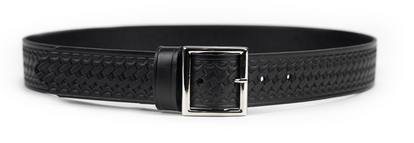 1.5" Basket Weave Leather Trouser Belt