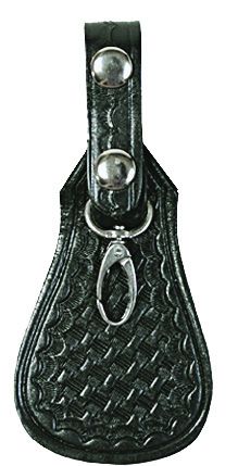 Basket Weave Leather Key Ring Holder