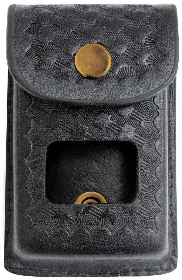 Basket Weave Leather Alarm Holder