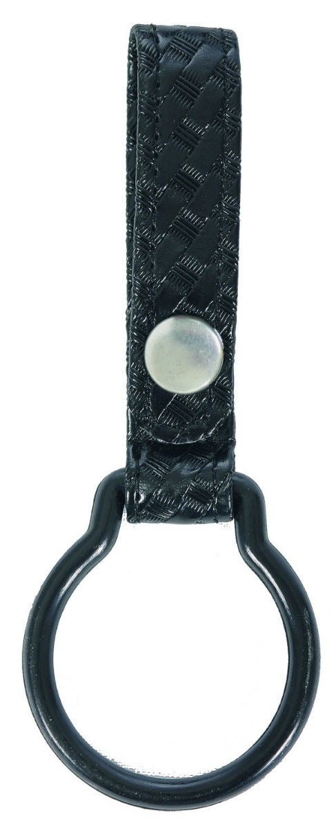 Basket Weave Synthetic Leather Ring Flashlight Holder