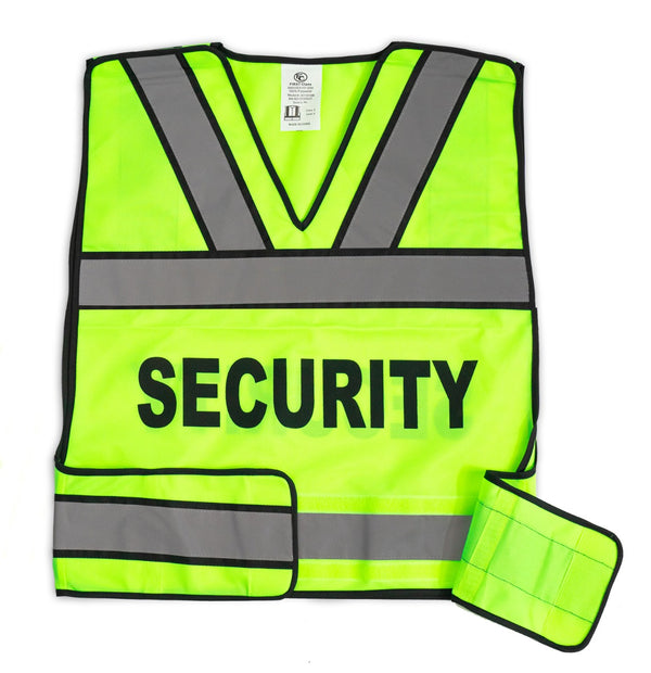 Reflective Safety Vest with Security ID (Lime Green)