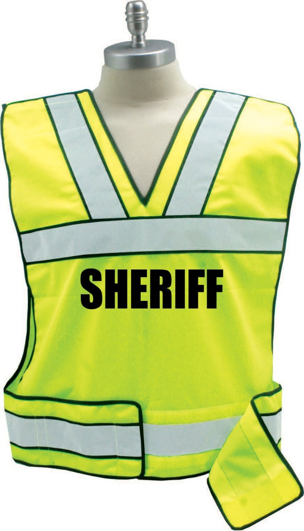 Reflective Sheriff Safety Vest (Lime Yellow)