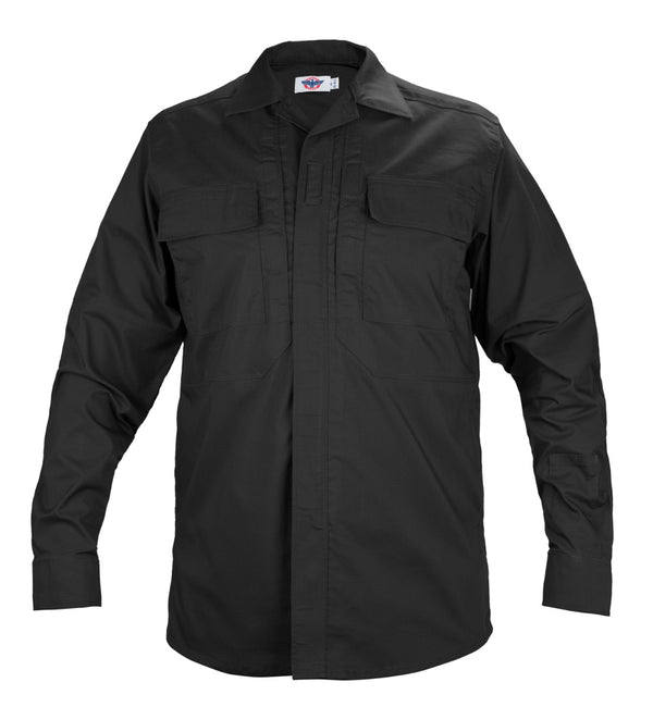 Tactical Poly Cotton Rip-Stop BDU Long Sleeve Shirt with Stretch