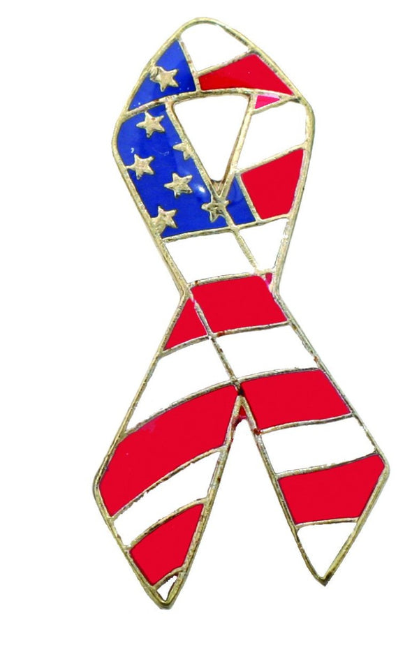 First Class Ribbon Flag Pin