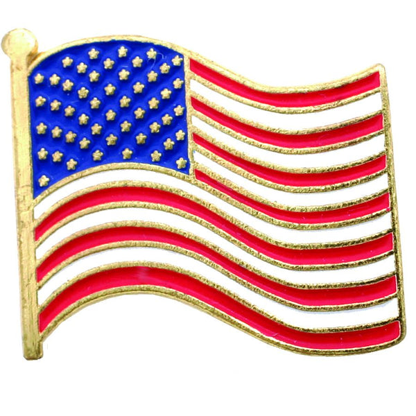 First Class Wavy Flag Pin