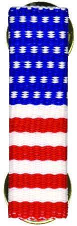 First Class Woven Rectangular Flag Pin